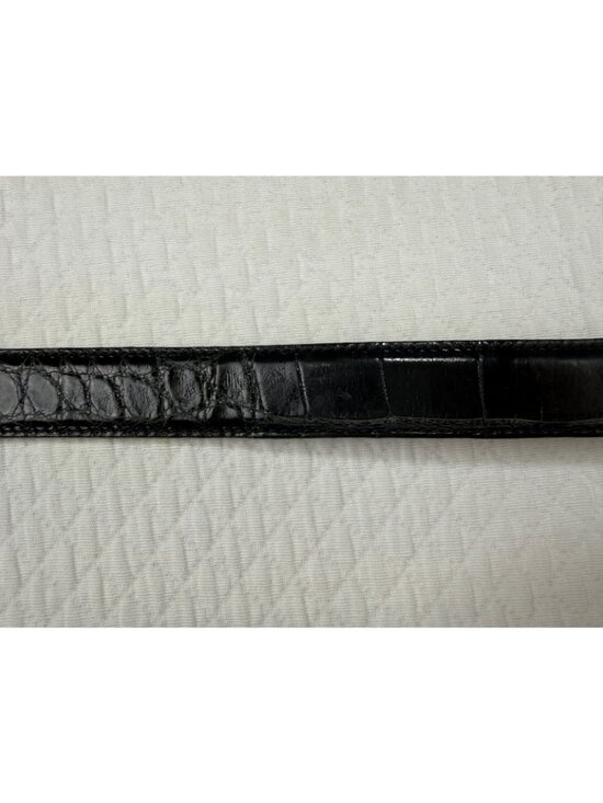 Polo Ralph Lauren Sterling Buckle Genuine American Alligator Belt Italy 32-34 main image 8